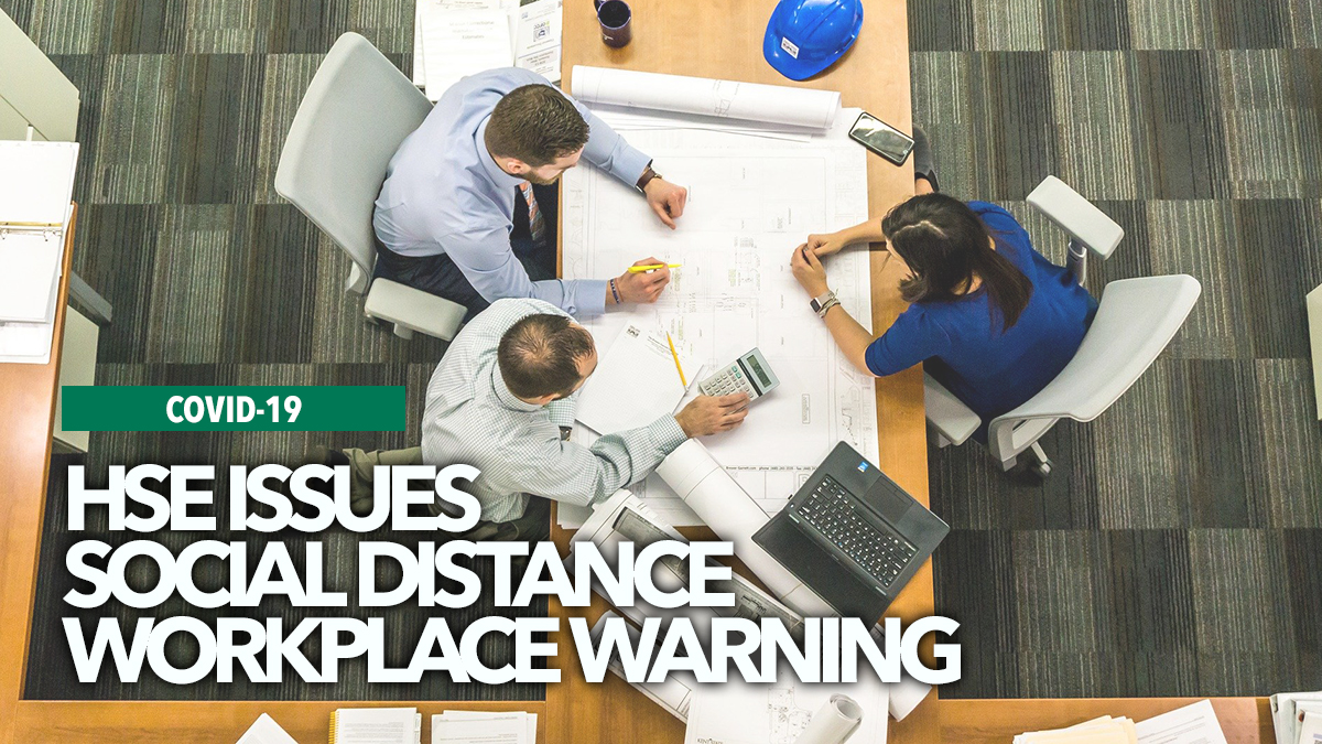 HSE issue workplace social distance warning